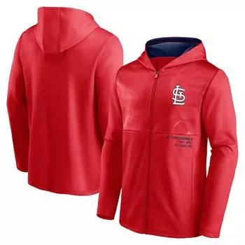 Мужская красная толстовка с молнией во всю длину и логотипом Fanatics St. Louis Cardinals Primary