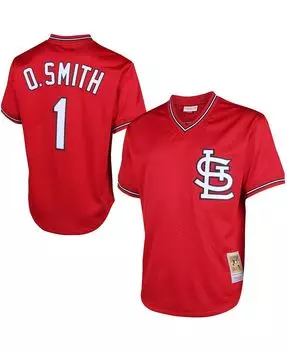 Мужская красная тренировочная майка Ozzie Smith Cooperstown Cooperstown Red St. Louis Cardinals Mitchell & Ness