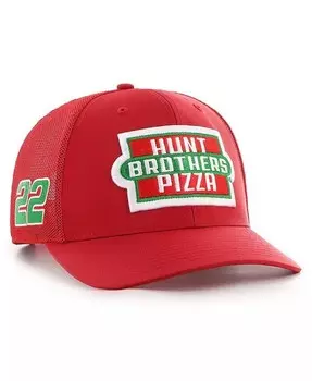 Мужская красная вельветовая регулируемая шляпа Joey Logano Hunt Brothers Pizza Triple Hit '47 Brand, красный