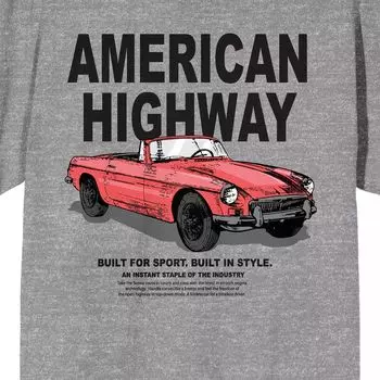 Мужская красная винтажная футболка Car Fanatic Car Licensed Character