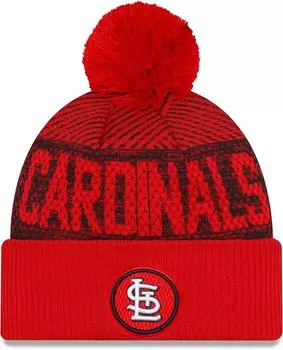 Мужская красная вязаная шапка New Era St. Louis Cardinals Authentic Collection