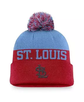 Мужская красная вязаная шапка с манжетами и помпоном St. Louis Cardinals Rewind Peak Nike, красный