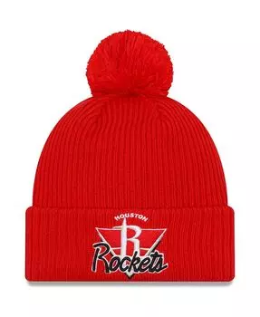 Мужская красная вязаная шапка с помпонами и манжетами NBA Tip-Off Team красного цвета 2021 New Era