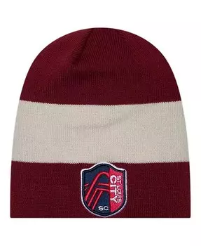 Мужская красная вязаная шапка St. Louis City SC 2024 Kick Off Collection New Era, красный