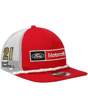 Мужская красно-белая кепка Harrison Burton Golfer Snapback New Era