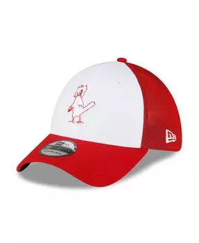 Мужская красно-белая кепка St. Louis Cardinals 2023 для тренировок на поле 39THIRTY Flex Hat New Era