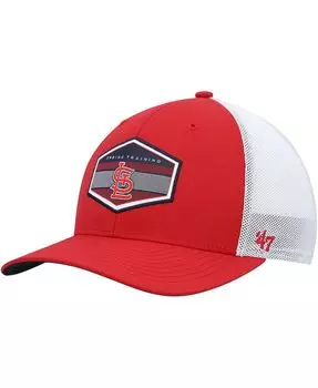 Мужская красно-белая кепка St. Louis Cardinals Spring Training Burgess Trucker Snapback '47 Brand