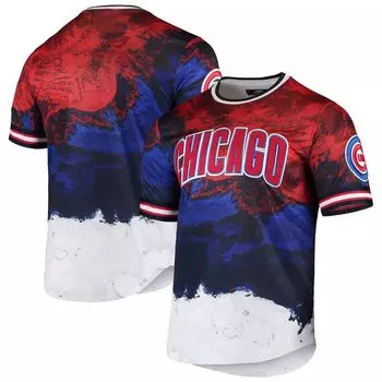 Мужская красно-бело-синяя футболка Royal Chicago Cubs Dip Dye