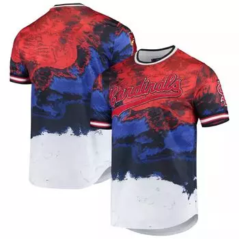 Мужская красно-бело-синяя футболка Royal St. Louis Cardinals Dip Dye