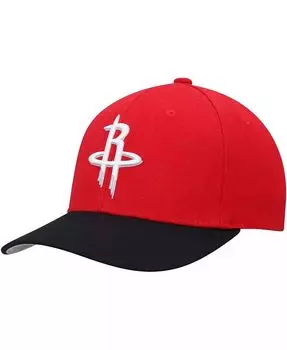 Мужская красно-черная кепка Houston Rockets MVP Team двухцветная с эластичной спинкой 2.0 Mitchell & Ness, красный