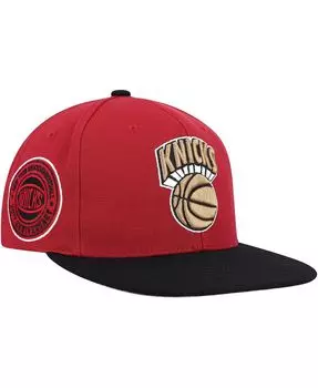 Мужская красно-черная кепка New York Knicks Hardwood Classics Free Bird Snapback Mitchell & Ness