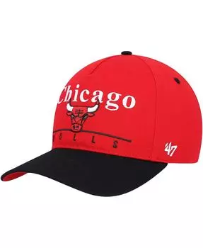 Мужская красно-черная регулируемая кепка Chicago Bulls Super Hitch '47 Brand