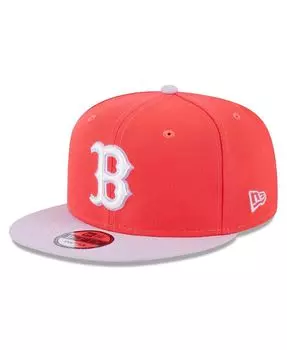 Мужская красно-фиолетовая базовая двухцветная кепка Boston Red Sox Spring Snapback 9FIFTY Snapback New Era