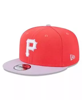 Мужская красно-фиолетовая базовая двухцветная кепка Pittsburgh Pirates Spring 9FIFTY Snapback New Era, красный