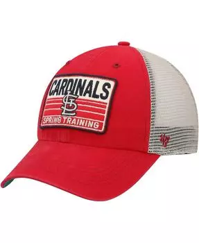 Мужская красно-коричневая кепка St. Louis Cardinals Four Stroke Clean Up Trucker Snapback '47 Brand