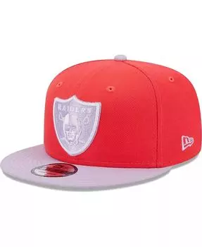 Мужская красно-лавандовая двухцветная кепка Snapback Las Vegas Raiders 9FIFTY New Era, красный