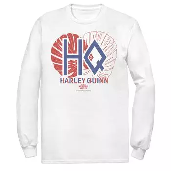 Мужская красно-синяя футболка с логотипом The Suicide Squad Harley Quinn Licensed Character