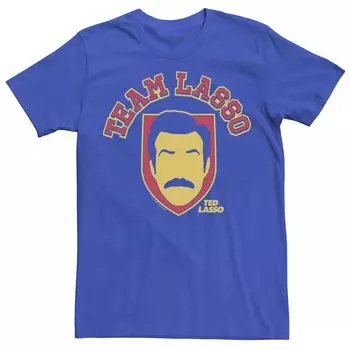 Мужская красно-желтая футболка с значком Ted Lasso Team Lasso Licensed Character