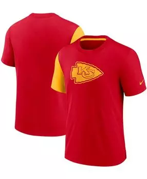 Мужская красно-золотая футболка kansas city chiefs pop performance Nike, мульти