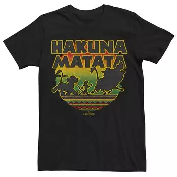 Мужская красочная футболка с логотипом Disney в стиле ретро «Король Лев» Hakuna Matata Licensed Character