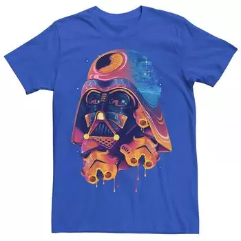 Мужская красочная футболка Vader с коллажем расплавленного цвета Star Wars
