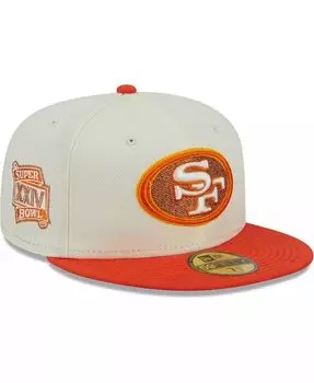 Мужская кремовая, алый цвет San Francisco 49ers City Icon 59FIFTY приталенная шляпа New Era, белый