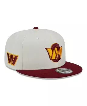 Мужская кремовая, бордовая кепка Washington Commanders City Originals 9FIFTY Snapback New Era