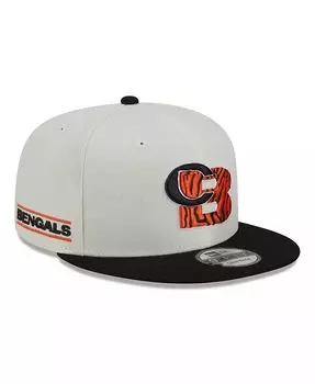 Мужская кремовая/черная кепка Cincinnati Bengals City Originals 9Fifty Snapback New Era, белый