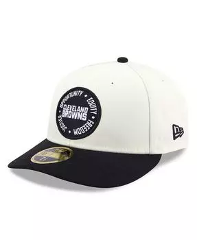 Мужская кремовая черная шляпа Cleveland Browns 2022 Inspire Change 59FIFTY с низким профилем приталенной формы New Era