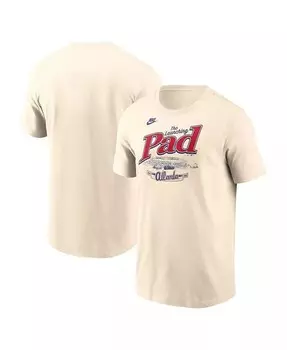 Мужская кремовая футболка Atlanta Braves Local Home Town Nike, бежевый