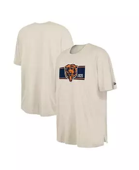 Мужская кремовая футболка Chicago Bears Third Down Big and Tall Historic New Era, слоновая кость/кремовый