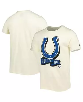 Мужская кремовая футболка indianapolis colts sideline chrome New Era, кремовый