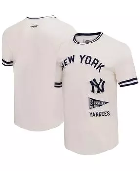 Мужская кремовая футболка New York Yankees Cooperstown Collection в стиле ретро, классическая футболка Pro Standard