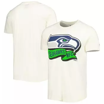 Мужская кремовая футболка Seattle Seahawks Sideline Chrome Chrome New Era