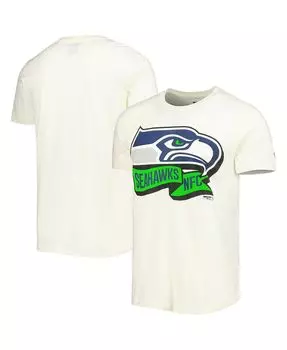Мужская кремовая футболка seattle seahawks sideline chrome New Era, кремовый