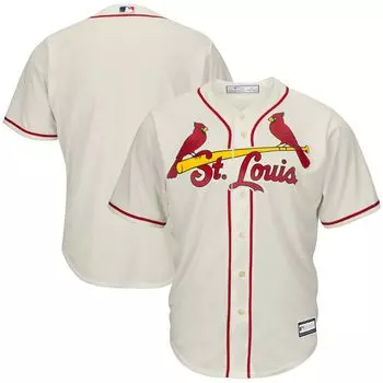 Мужская кремовая футболка St. Louis Cardinals Big & Tall Replica Team