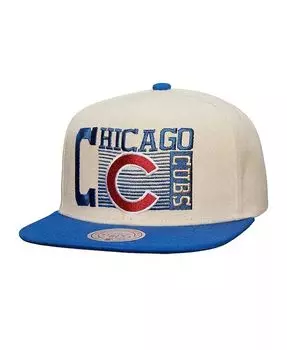 Мужская кремовая кепка Chicago Cubs Cooperstown Collection Speed Zone Snapback Mitchell & Ness, бежевый