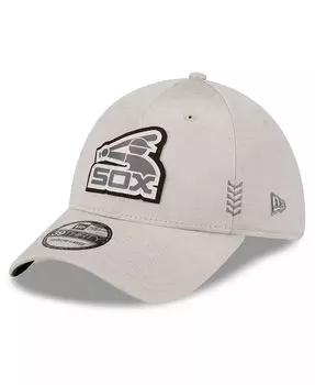 Мужская кремовая кепка Chicago White Sox 2024 Clubhouse 39THIRTY Flex Fit New Era, слоновая кость/кремовый