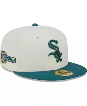Мужская кремовая кепка Chicago White Sox Chrome Evergreen 59FIFTY приталенная шляпа New Era, бежевый