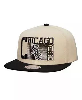 Мужская кремовая кепка Chicago White Sox Cooperstown Collection Speed Zone Snapback Mitchell & Ness, бежевый