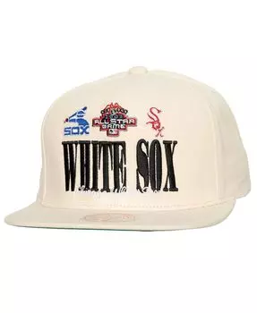 Мужская кремовая кепка Chicago White Sox Reframe Retro Snapback Mitchell & Ness