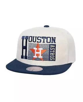Мужская кремовая кепка Houston Astros Cooperstown Collection Speed Zone Snapback Mitchell & Ness, бежевый
