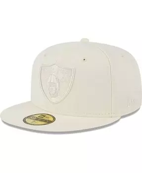 Мужская кремовая кепка Las Vegas Raiders Color Pack 59FIFTY приталенная шляпа New Era