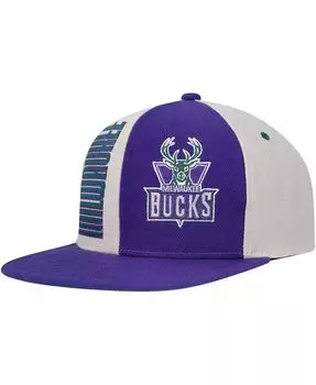 Мужская кремовая кепка Milwaukee Bucks Classics Pop Snapback из твердой древесины Mitchell & Ness, бежевый
