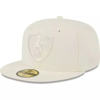 Мужская кремовая кепка New Era Las Vegas Raiders Color Pack 59FIFTY приталенная шляпа
