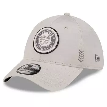 Мужская кремовая кепка New Era Washington Nationals 2024 Clubhouse 39THIRTY Flex Fit, цвет Nat Beige