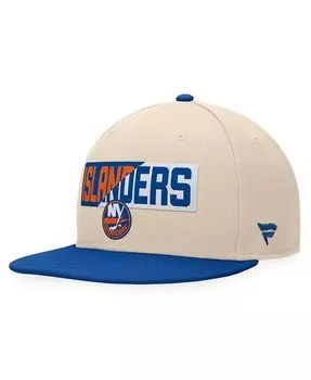 Мужская кремовая кепка Royal New York Islanders Goalaso Snapback Fanatics, слоновая кость/кремовый