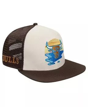 Мужская кремовая/коричневая кепка Chicago Bulls Glint Sunset Snapback Pro Standard, белый