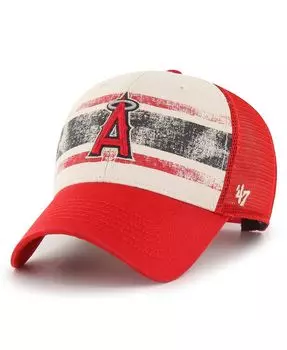 Мужская кремовая красная регулируемая кепка Los Angeles Angels Breakout MVP Trucker '47 Brand