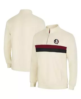 Мужская кремовая куртка florida state seminoles activity с молнией на четверть Colosseum, кремовый